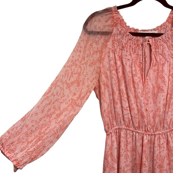 Diane Von Furstenberg Parry Printed 100% Silk Sarasa Coral Short Dress Women’s 6 - Picture 6 of 12